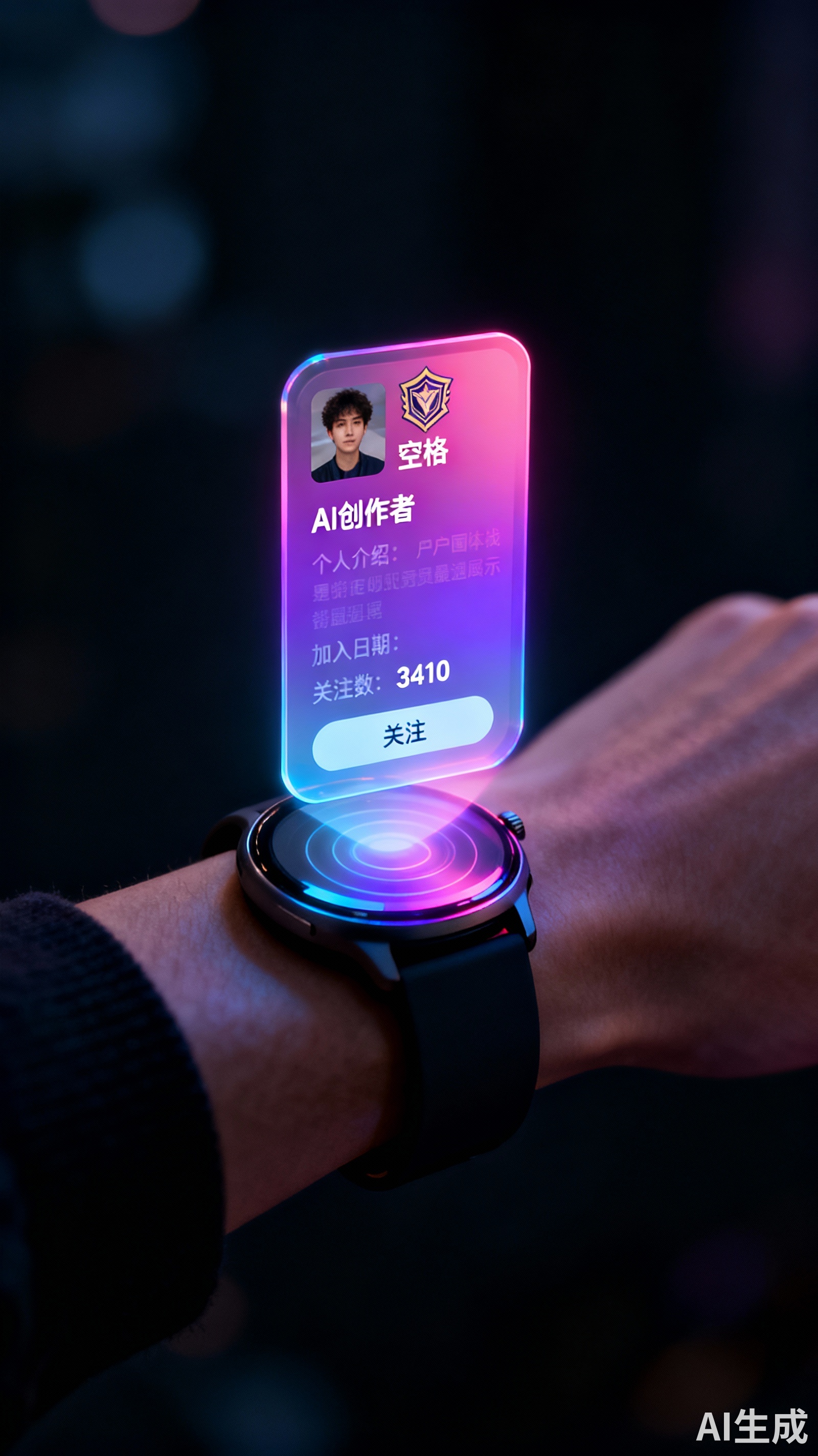 赛博手表全息名片